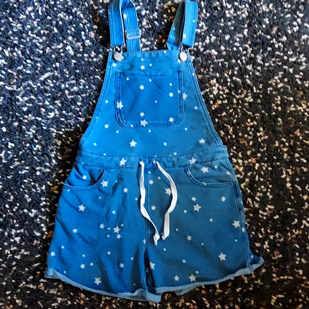 Justice brand Size  Extra large Short overalls stars